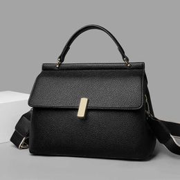 Bag 2024 Summer Trendy Wide Shoulder Strap Womens Single Crossbody Fashion Versatile Large Capacity Handbag