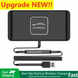 Chargers 15W Wireless Charger Car Wireless Charging Dock Pad For iPhone 14 13 12 11 Pro Max Samsung Xiaomi Fast Phone Car Chargers Stand