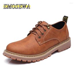 Casual Shoes Big Size 37-47 Autumn Breathable Men's Oxford Top Quality Dress Men Flats Fashion Leather Work