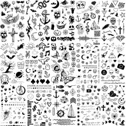 Tattoos 15 Sheets Small Temporary Tattoos For Women Adults Hands Neck Tattoo Sticker Tiny Fresh Pattern Moon Butterfly Fake Tattoo Paste