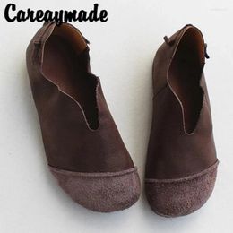 Casual Shoes Careaymade-Genuine Leather Pure Handmade Ladies' Large Women's Comfortable Soft Sole Flats Man