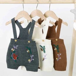 One-Pieces Baby Bodysuits Newborn Infant Kids Girl Body Suits Clothes Sweater Handmade Embroidery Autumn Knit Toddler Jumpsuits Overalls