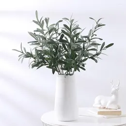 Decorative Flowers Artificial Branch Eco-friendly Plant Wear-resistant Unique Olive Indoor Decor For Party