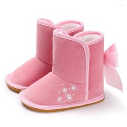 Boots Infant Baby Girl Warm Winter Bow Snow Toddler Shoes Little Born Snekers