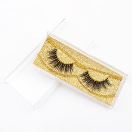 1 pairs Natural fluffy Cotton band Privat label 100% real Faux mink multilayer eyelashes extentions