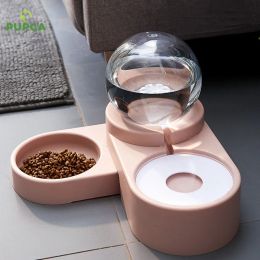 Feeding 1.8L New Bubble Pet Bowls Food Automatic Feeder Fountain Water Drinking for Cat Dog Kitten Feeding Container Pet Supplies