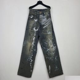 Mens Plus Size Pants 2023Ss Unwashed Seedge Denim Jeans High Quality Indigo Small Quantity Wholesale Price Japanese Style Cotton Japan Dhq4A