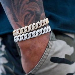 Hip Hop Jewellery 925 Sterling Silver 12mm Vvs Moissanite Diamond Iced Out Moissanite Cuban Bracelet