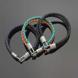 2024 China's Explosive Head Buckle Double Leather Bracelet Women's Foreign Trade Braided Leather Rope Bracelet All Classic Jewellery