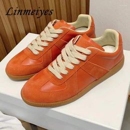 Casual Shoes Unisex Leisure Sneakers Classics Cow Suede Runway Single Woman Spring Autumn Lace-Up Flat Walk Man