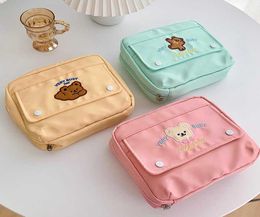 Cute Cake Bear Big Size Pencil Pouch 216cm DIY A6A7 Diary Planner Collection Bag Pencil Case Gift Y08178791674