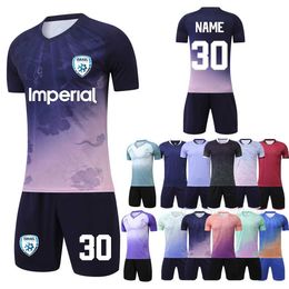 I fan tops Tees Men Football Uniform 2022 New Kids Soccer Jersey Sport Soccer Kits Kits Tracksuits Tracksuits Awear Awear Awear Awear Clears for Men Sports Kit Y240423