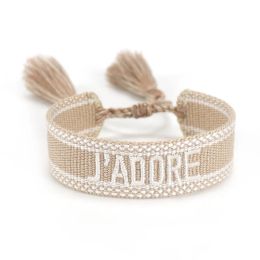 Strands JADORE Bohemian Fashion Personalized Embroidery Wrist Knitted Bracelet