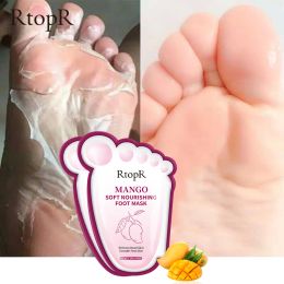 Feet 2Bag Mango Foot Mask Peel Dead Whitening Moisturizing Exfoliating Renewal Pedicure Remove Dead Skin Heel Socks Peeling Foot Care