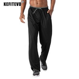 KEFITEVD Mens Lightweight Mesh Jogging Pants Quick Dry Gym Fitness Running Training Trousers Casual Sweatpants Male 240412