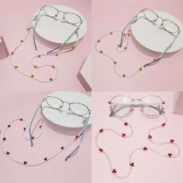 Masking Chains Mask Chains Cherry Eyeglasses Chain for Women Retro Metal Sunglasses Lanyards Eyewear Cord Holder 230717