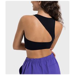 High Strength Yoga Tank Tops with Padded Bra LU-110 Breathable Beautiful Back Vest Fitness Sports Bra for Women Workout Wear