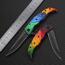 1pc Outdoor Folding Knife, EDC Pocket Knife, Multi-purpose Hiking, Fishing Knife, Survival Tool, BBQ Knife