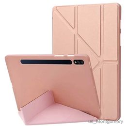 Tablet PC Cases Bags Funda For Galaxy Tab S9 FE FE+ S7 FE S7 Plus S9 Plus 12.4 Tablet Case Folding Silicone Cover For Galaxy Tab S8 Plus Case