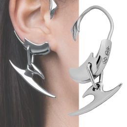 Earrings Cyberpunk Ear Clip Dagger Earmuff Unisex Without Piercing Silver Metal Earrings Fashion Girls Jewelry Gift Accessories