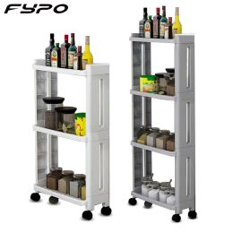 Organisation Kitchen multilayer storage rack shelf with wheels Movable Organisation Rack for Seasonings Bottle Bathroom Accessories Shelf