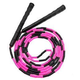 Jump Ropes NEVERTOOLATE SOFT BEADS REAL 3m Black Pink Bead Slide Rope White Handle 21cm Long Free Style Bead Slide Rope Y240423