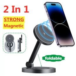 Chargers 30W Magnetic Wireless Charger Stand Pad For iPhone 15 14 13 12 Pro Max Apple Watch 8 7 iWatch Airpods Fast Charging Dock Station