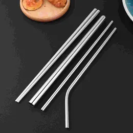 Decorative Flowers 8pcs Stainless Steel Tableware Set Outdoor Portable Spoon Fork Chopsticks Straws Dinnerware Kit (Silver With Black Bag)