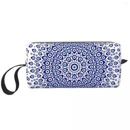 Cosmetic Bags Nazar Turkish Evil Eye Makeup Bag Pouch For Men Women Greek Amulet Mystical Toiletry Storage