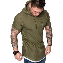 Men's Hoodies Casual Solid Color Man Hoody For Male Hooded Brand Mens Sweatshirts Short Sleeve Men Sweatshirt