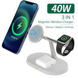 Chargers 40W 3in1 for MagSafe Wireless Charger, Apple Watch 7 6 5 4 3 , AirPods Charging Station for iPhone 13, 12, Pro, Pro Max, Mini