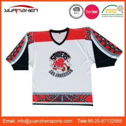 Hockey full custom team ice hockey jersey with name and number