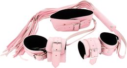 Leather Beginner Bondage Set, Pink