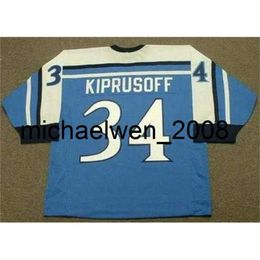 Kob Weng Men Women Youth MIIKKA KIPRUSOFF Team Finland Turn Back Hockey Jersey All Stitched Top-quality Any Name Any Number Goalie Cut