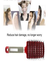 Women Hair Scalp Massage Comb Bristle Nylon Hairbrush Wet Curly Detangle Hair Brush for Salon Hairdressing Styling Tools1613949