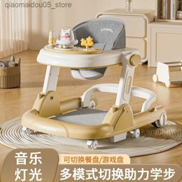 Baby Walkers Foldable and multifunctional baby stroller with anti fall anti rollover and anti O-shaped legs for male and female babies. Hand pushed walking aid Q240423