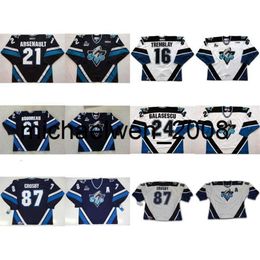 Kob Weng Customise Mens Womens Kids QMJHL Rimouski Oceanic 21 Boudreau 21 Benoit Arsenault 87 Sidney Crosby 16 Tremblay Hockey Jerseys Goalit Cut