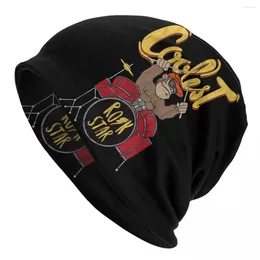 Berets Drummer Drums Monkey Funny Kids Gift Skullies Beanies Caps Hip Hop Winter Warm Knit Hat Unisex Adult Music Bonnet Hats