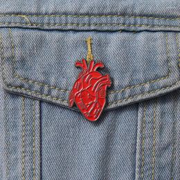 Brooches Organ Brain Lung Red Heart Enamel Pins Creativity Lapel Pin Metal Decorative Jewellery Brooch Backpack Clothes For Student