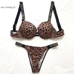 Sexy Set 2023 Women Lingerie 2 Piece Push Up Bra and Panty Adjustable Lace Letter Brand Design Underwear Sets 231129 232