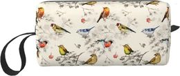 Storage Bags Birds Cosmetic Makeup Bag For Women Travel Toiletry Accessories Organiser