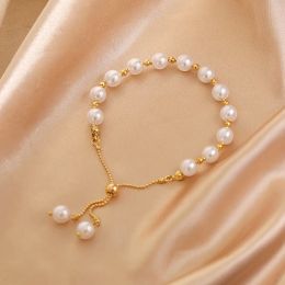 Strands New Fashion Trend Unique Design Elegant Delicate Baroque Pearl Bracelet Ladies Premium Jewellery Birthday Party Gift Wholesale