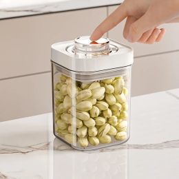 Bins Presssealed Jar Food Vacuum Preservation Box Kitchen Grain Jar To Store Moistureproof Storage Jar Kitchen Storage Container