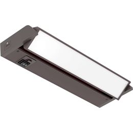 Modern 40-Inch Swivel LED Under Cabinet Lights with Glass Lens, Selectable White Light, Dimmable, and Wall Dimmer Compatible in Bronze Finish