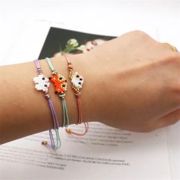 Strands ZHONGVI Lovely Bracelet Gift Boho Miyuki Bracelets Women Children's Pulseras Cat Rabbit Fox Pattern Jewellry Kids Jewellery