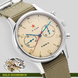 Watches Really 1963 Polit Chronograph Watch 40mm China Aviation for Men Original ST1901 Movement Mechanical Sapphire 38mm Reloj Homber