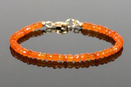 Strands Carnelian Bracelet, Delicate Orange Carnelian Bracelet, Handmade Gemstone Jewellery