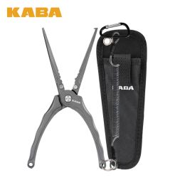 Accessories KABA Grey Multifunction Fishing accessories remove hook Antilost ropeCut carbon wire with Teflon antirust coated fishing pliers