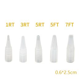 Machines 50/100 Pcs Disposable Traditional Tattoo Tips 1R 3R 5R 5F 7F For Permanent Makeup Eyebrow/Lip Tattoo Nozzle Needle Caps 0.6cm