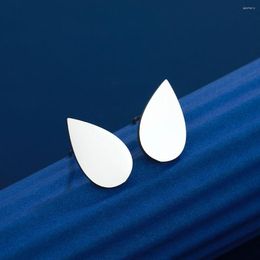 Stud Earrings Kinitial Minimalist Teardrop Earring Women Stainless Steel Jewelry Geometric Korean Trendsetter Simple Gift